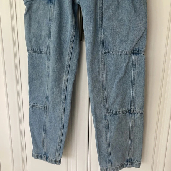 SIMPLE SOCIETY CARGO STRAIGHT SUPER HIGH RISE 5/27 BLUE ELASTIC WAISTBAND - Picture 3 of 15